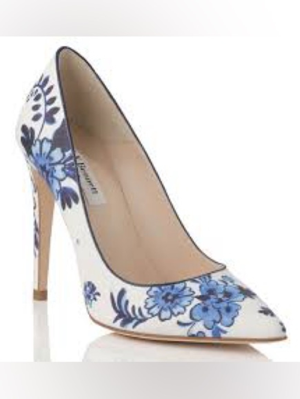 L.K. Bennett Blue China Floral Print Pointed Toe Pumps EU 37.5 US 7.5